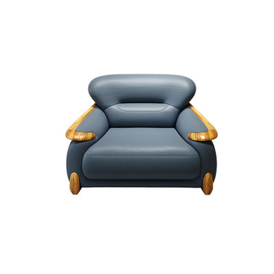 European-style Living Room Modern And Simple Chair Leather Armchair