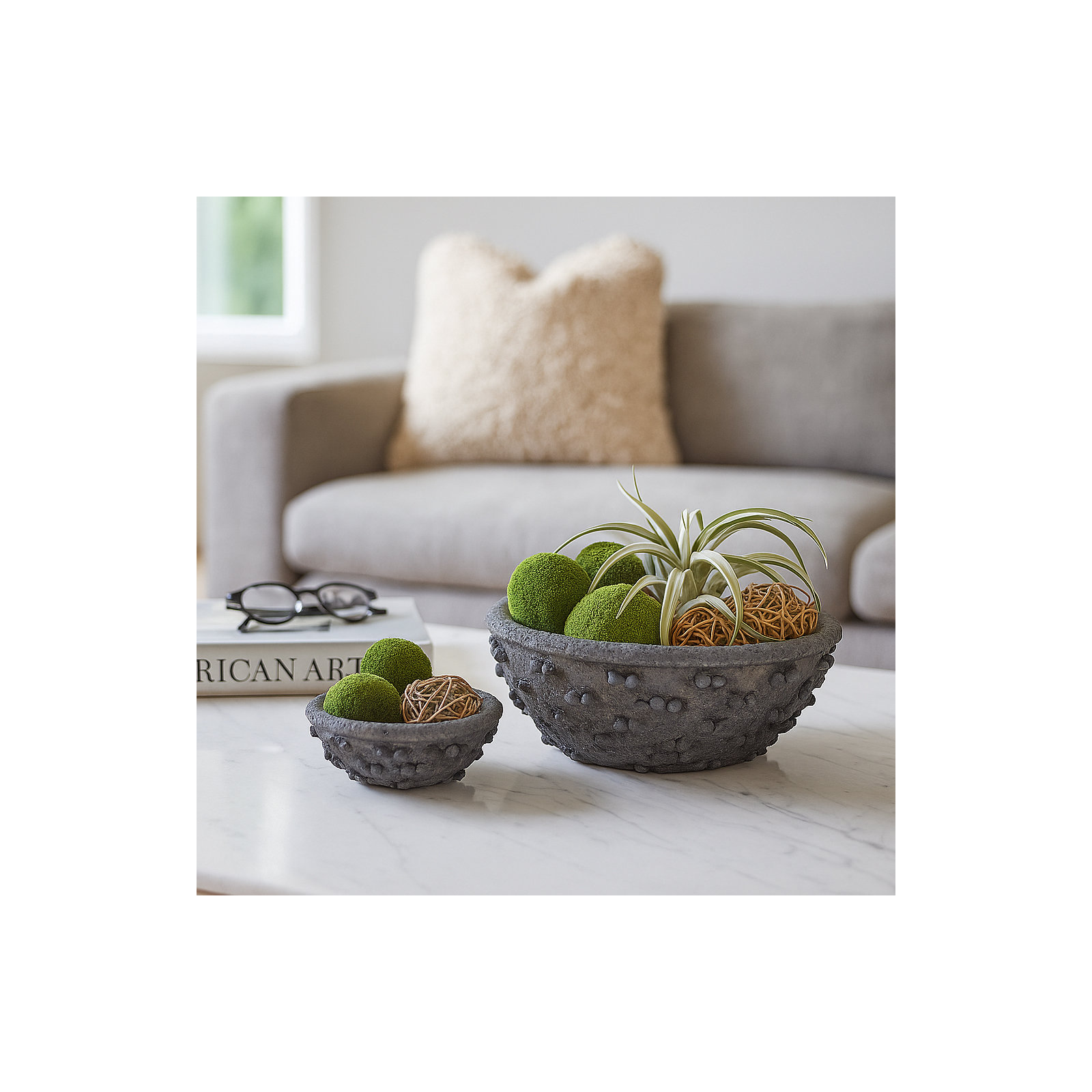 Tanglewood Handmade Terracotta Decorative Bowl 2, Black