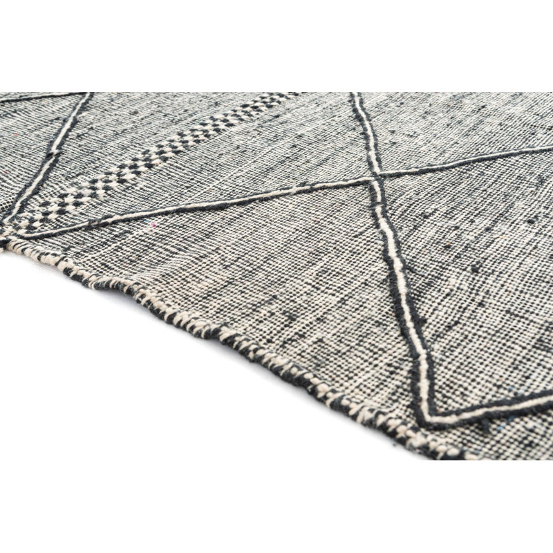 Tapis noir et blanc Nathaniel