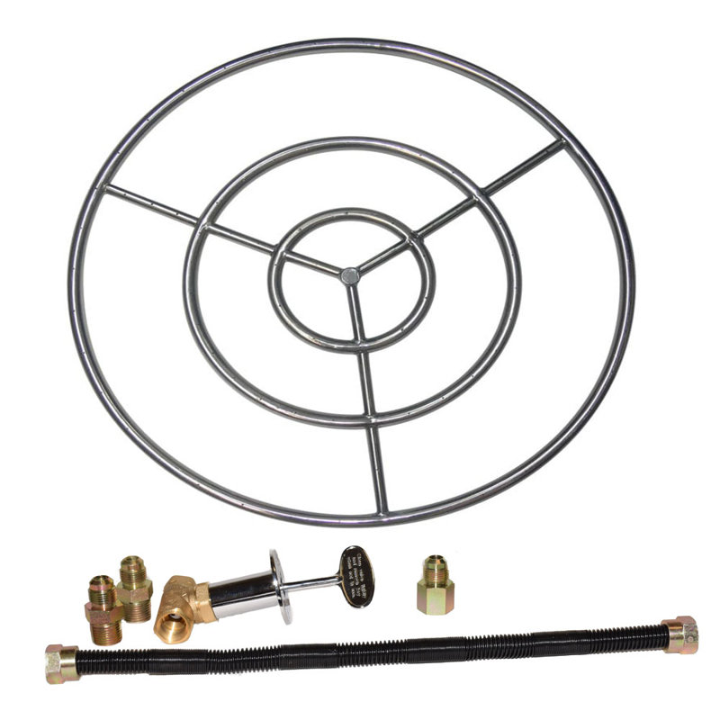 Brûleur de foyer extérieur au feu ring pro-kit gn, 30 po