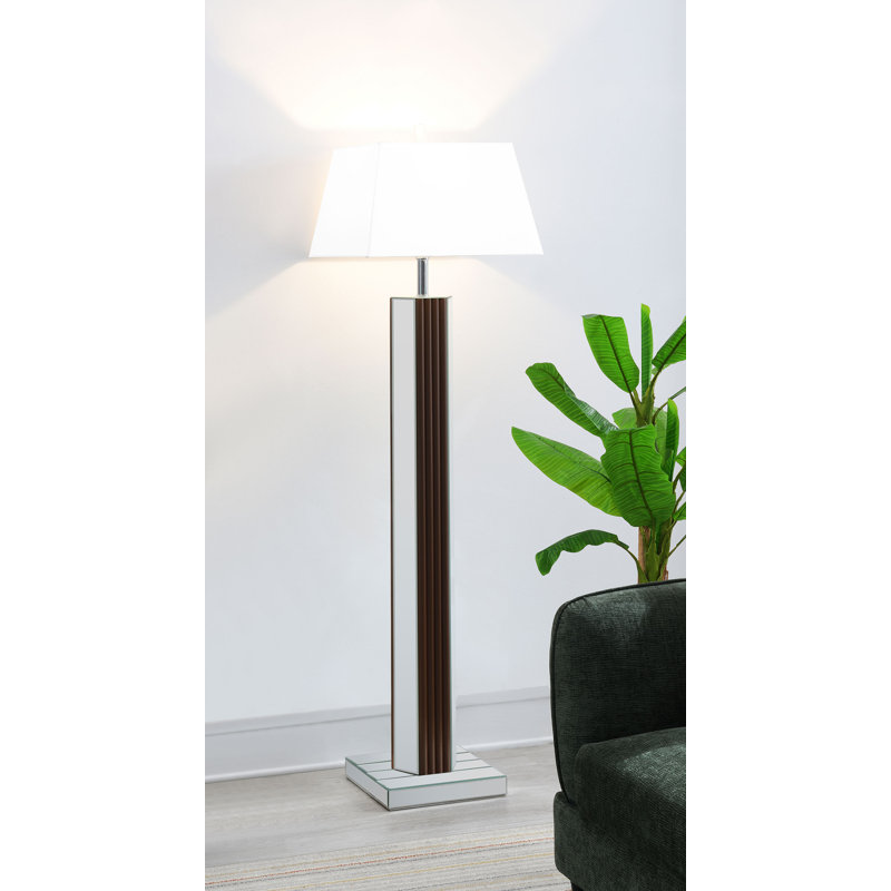 Lampe sur pied carrée à miroir 67 po Debrah