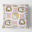 Motif circulaire de formes géométriques - Coussin Mid-Century-1076574326