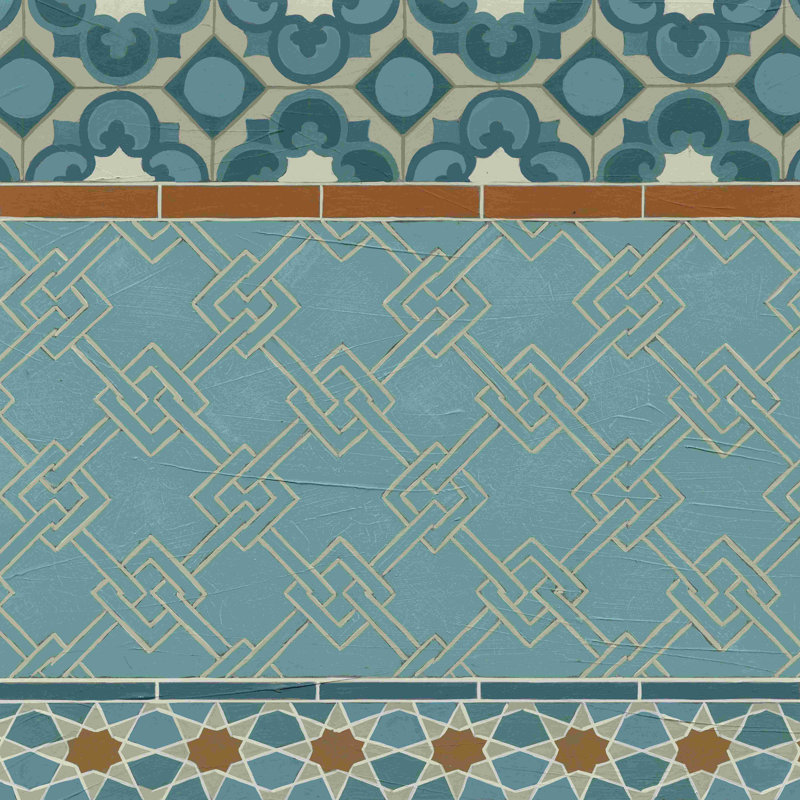Carreau marocain II, H 12 po x l 12 po