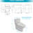 Ceramic Toilet With Powerful Siphon Flushing And Ergonomic Seat Lid For Quiet Operation