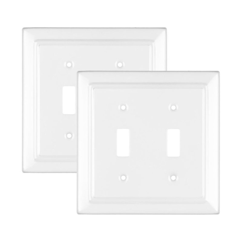 Matte Black Double Toggle Switch Wall Plate