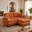 Canapé deux places Casselman en chenille avec pouf amovible, capitonnage matelassé, garniture à pompons, 4 coussins et assise profonde-1603973178