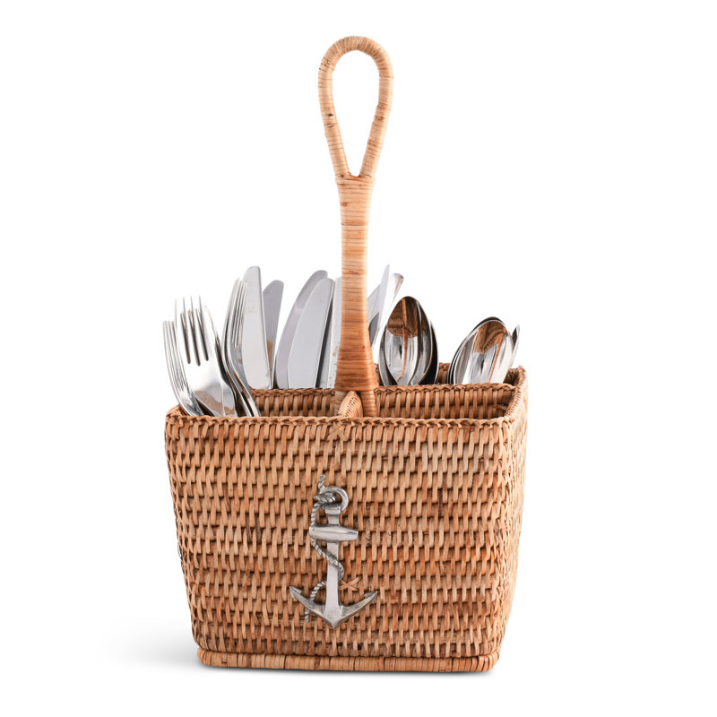 Natural Fibers Square Flatware Caddy