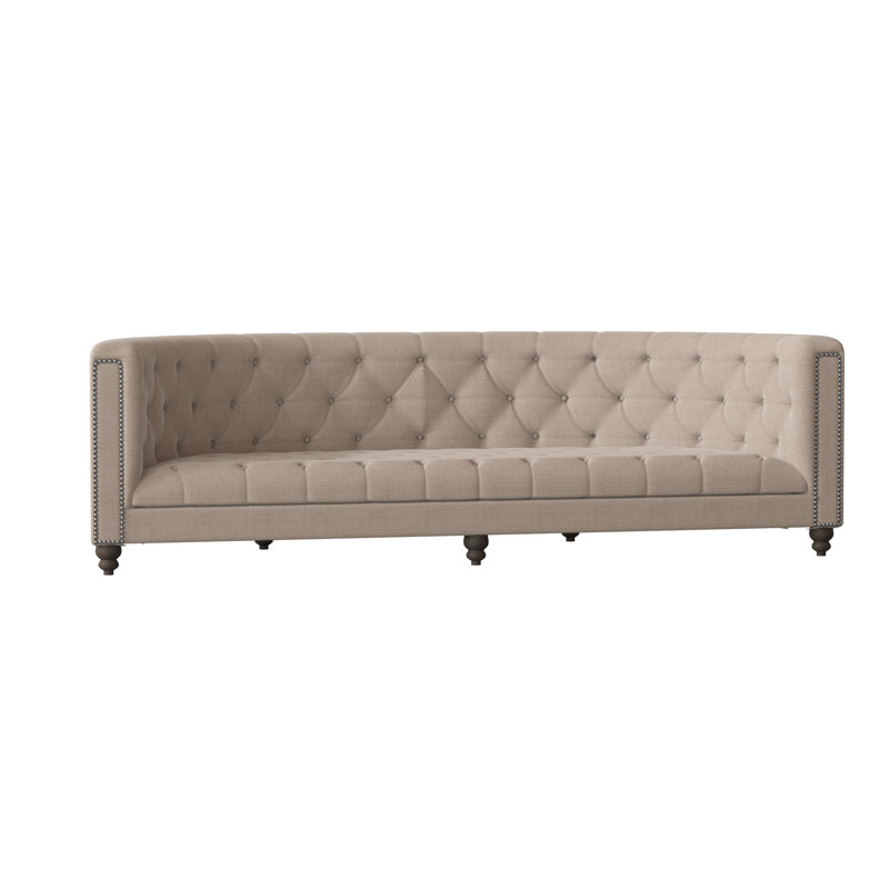 Canapé Sarah, Café au lait Metrolinen, Nickel brillant, Blanc antique
