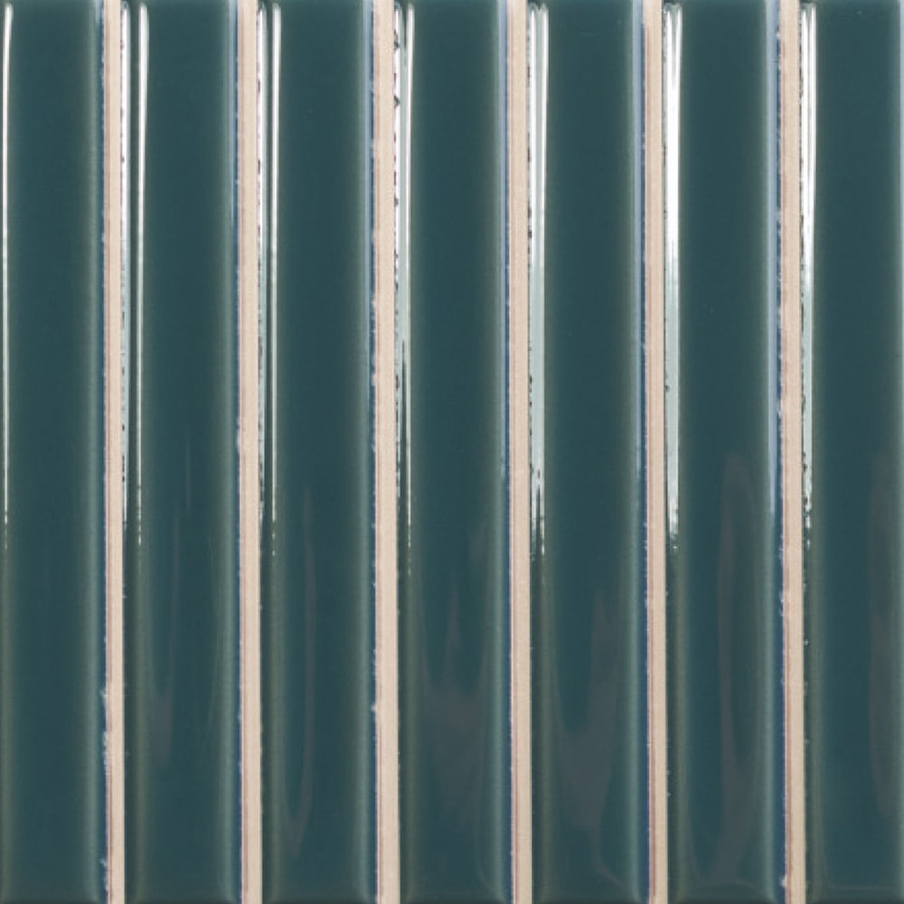 Love Bars 5" x 10" Glossy Tile, Blue