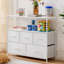 Commode pour centre de divertissement avec 5 tiroirs en tissu