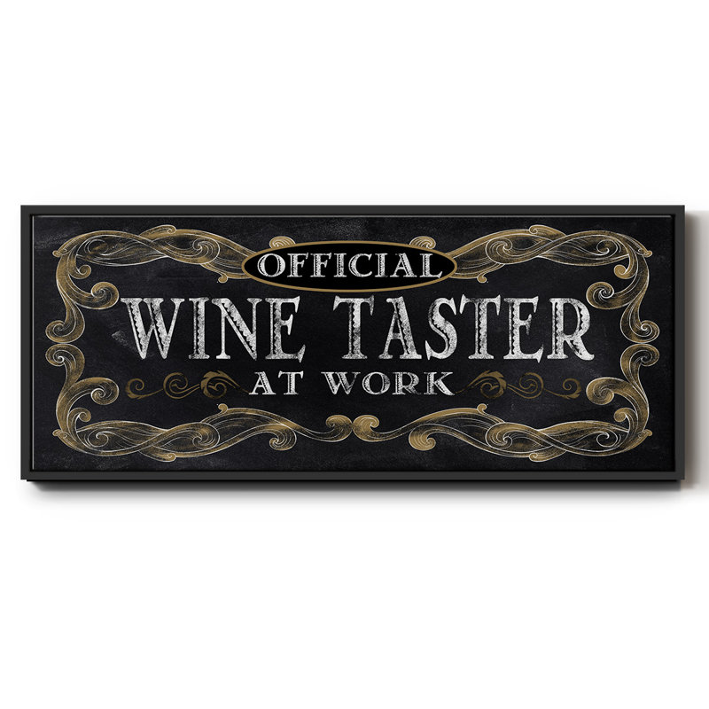Dégustation de vin - toile encadrée, H 20 po x l 50 po