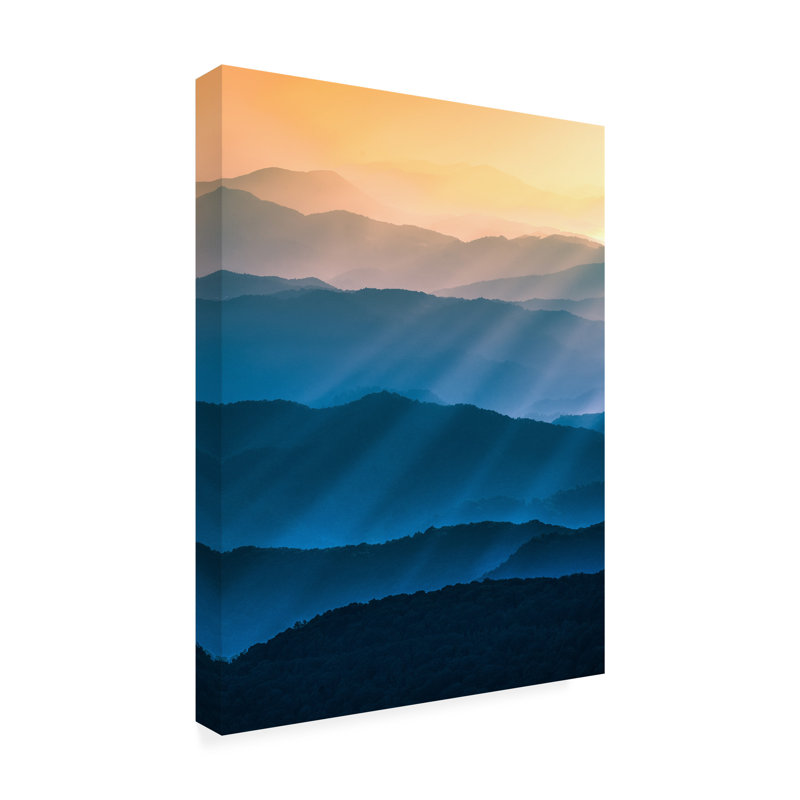 Art mural sur toile tendue - «Light and Layers» de Jared Kreiss pour décoration de salon, de chambre à coucher ou de bureau - 35 x 47