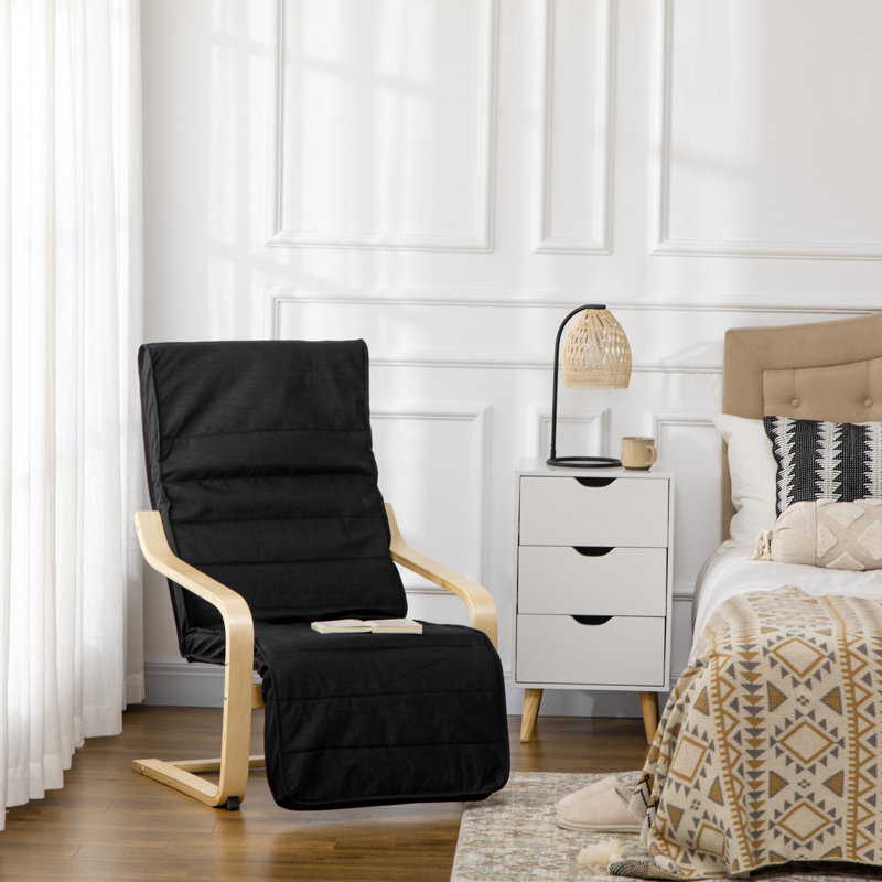 Zhao Upholstered Armchair, Black