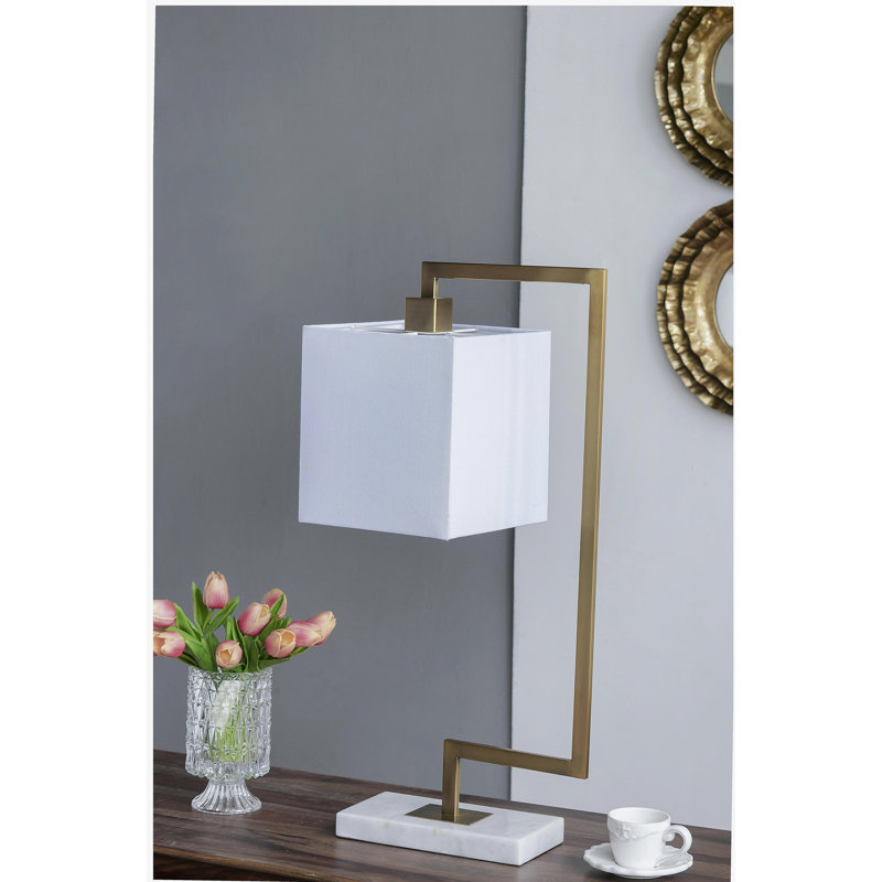 9x14.3x25.2" Metal Table Lamp