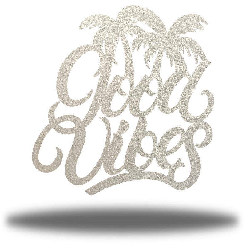 Décoration murale Aubert Good Vibes, Argent, H 30 po x l 30 po x P 0,0125 po