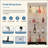 Tempered Glass Display Cabinet,Wine Cabinet, Storage Cabinet,File Cabinet,With Bluetooth LED Strip,Can Be Controlled By Remote Control Or Mobile APP,Swivel Casters,Can Be Placed Anywhere-982024034