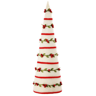 Sapin conique givré baies de vigne