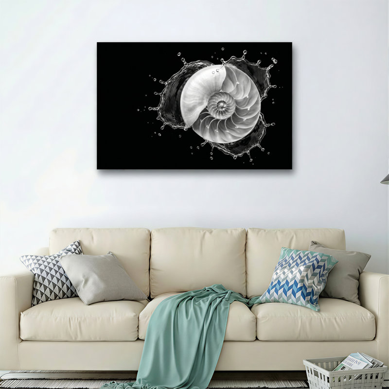 Ensemble de 1 tableau sur toile Nautilus Splash, H 24 po x l 36 po, Toile tendue