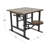 Teak Wood Dining Table with Attached Seats-94225245-94225244-94225243