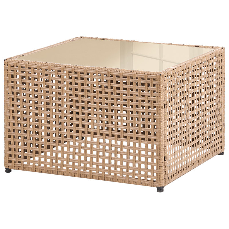 Cassaundra Square Wicker Outdoor Coffee Table , 66cm cm W 66cm cm D