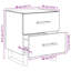 Bedside Cabinet 40 X 35 X 47.5 Cm Engineered Wood-1473172992