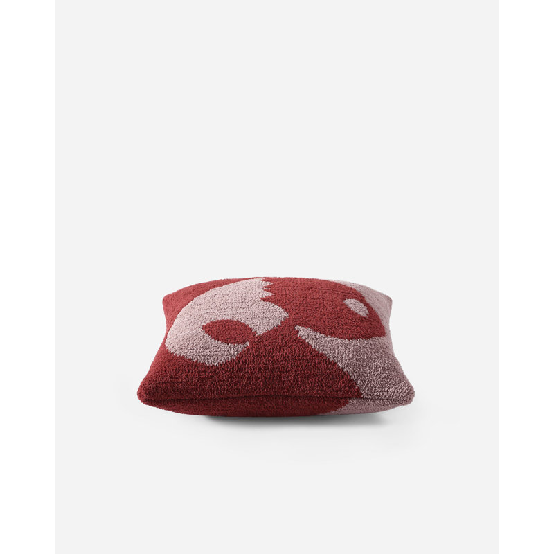 Faces II Square Pillow Cover & Insert, Rose/Pomegranate