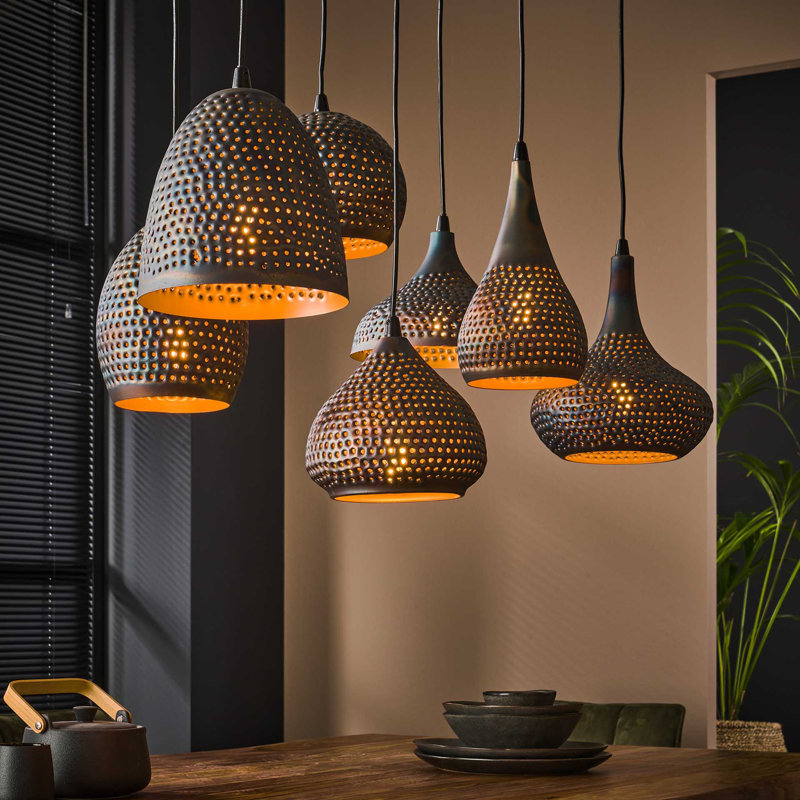 Polemoine 7 - Light Cluster Geometric Pendant