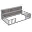 Full Floor Bed With Side Bookcase,Shelves,Guardrails-491149399-491149416