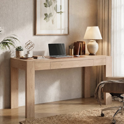30"H X 47"W Wood Writing Desk With 1 Drawer