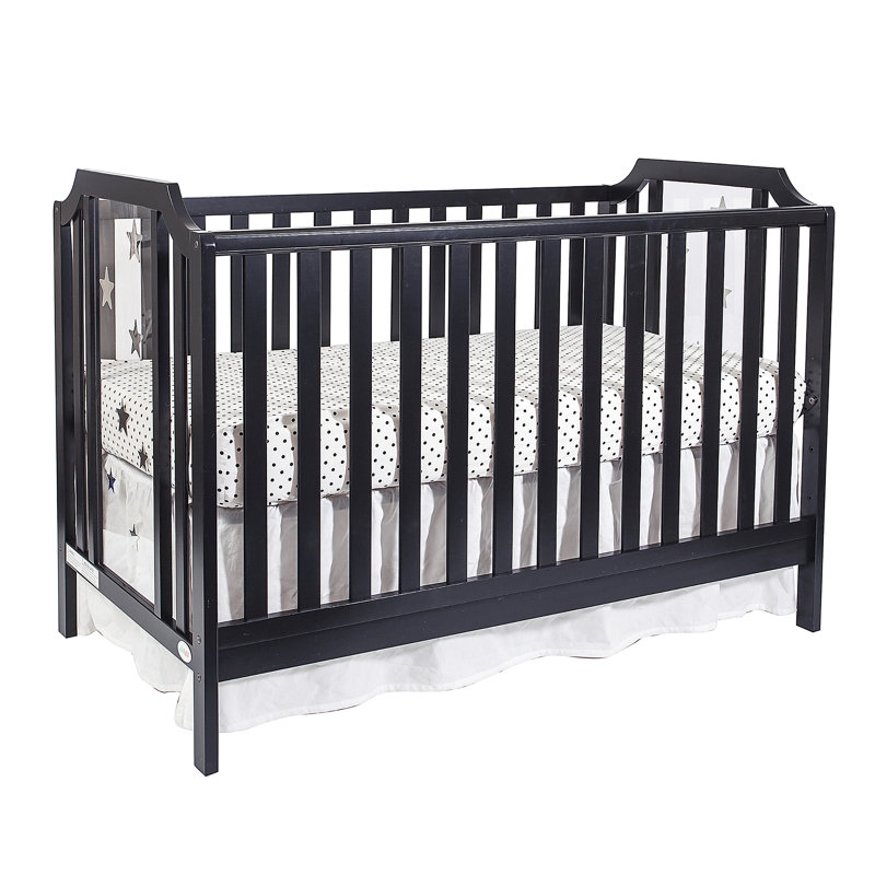 Lit de bébé convertible 3-en-1, Noir