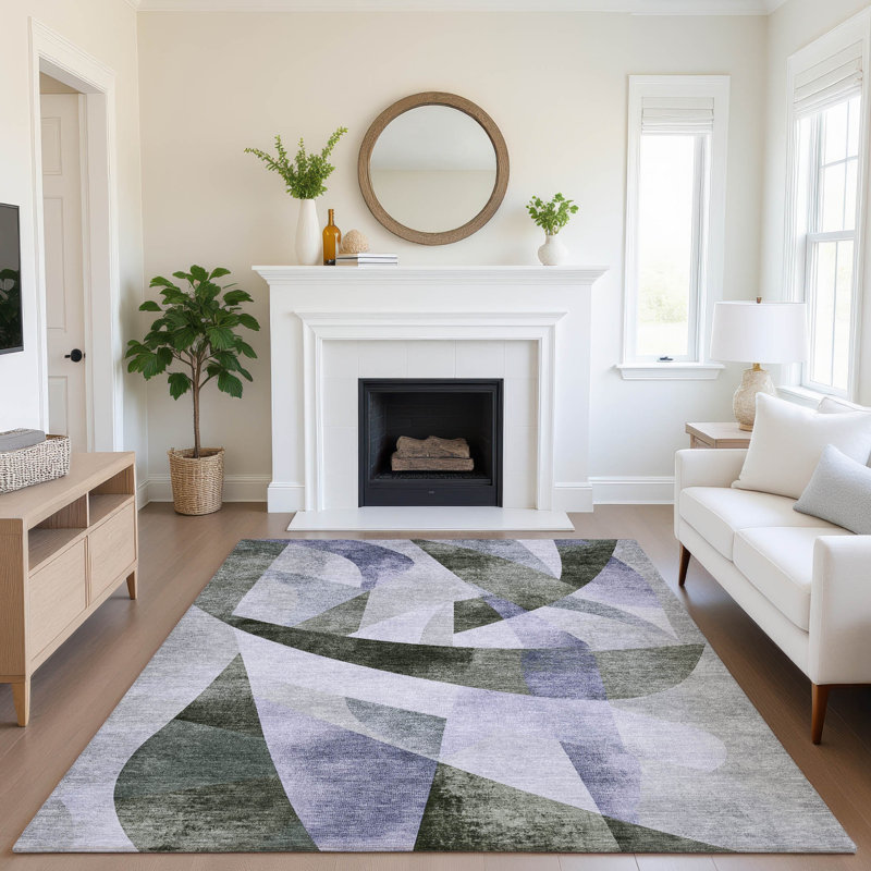 Tapis tourbillon de qualité supérieure lavable à la machine Ashington AMF1836, Rectangle 10 pi x 14 pi