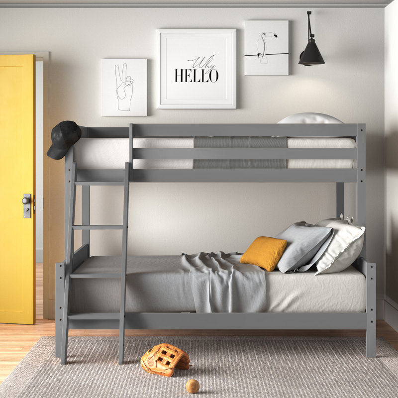 Buckingham Solid Wood Standard Bunk Bed by Mack + Milo, Grey