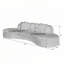 Canapé modulaire incurvé rembourré Boneless-551235204