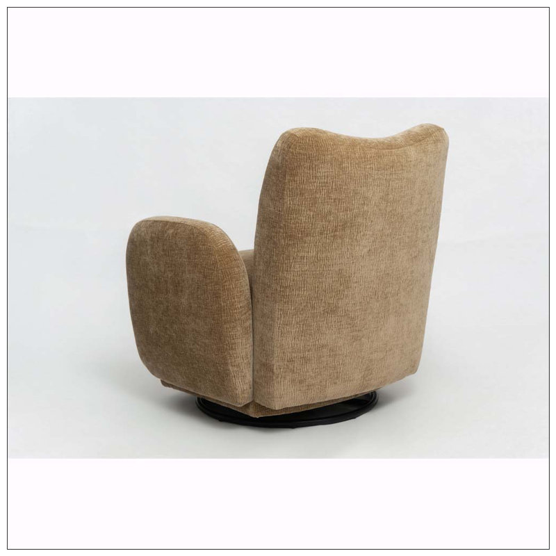 Fauteuil d'appoint pivotant à 360 °, Camel+Brown