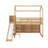 Twin Size Wood House Loft Bed With Slide,Shelves And Light-1447024026