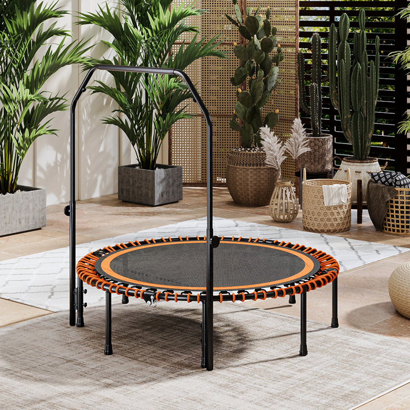 Freeport Park ft Round Backyard Trampoline, Black/Orange