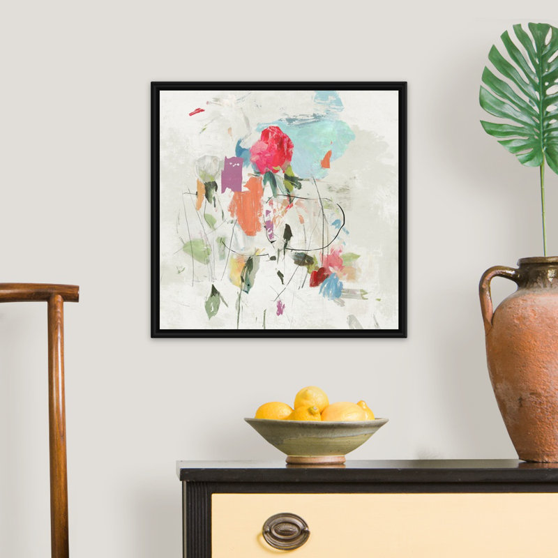 Spread Love II par PI Studio - reproduction d'art sur toile, H 22 po x l 22 po x P 1,75 po, Cadre flottant noir