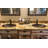 19" Oval Copper Drop-In Bathroom Sink with Barb Wire Design