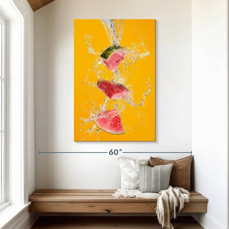 Yarlin Watermelon Splash, 48" H x 32" W