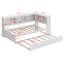 Lit de jour avec lit gigogne, armoires de rangement et ports USB-203912681
