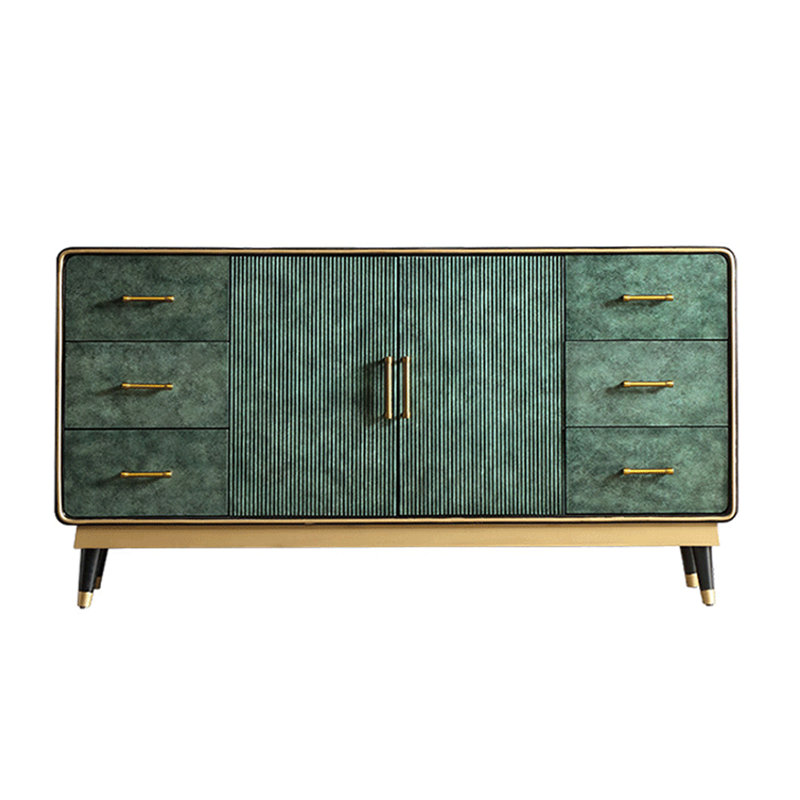 Elegant Modern Storage Cabinet Sideboard, Emerald Green