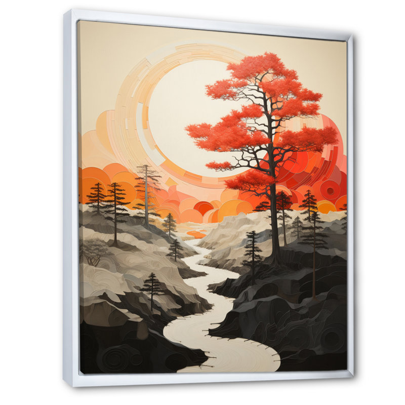 «Bold Geyser Natures Fountain III», reproduction d'art sur toile, H 32 po x l 24 po x P 1 po, Cadre flottant blanc
