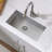 Whitehaus 12" brushed stainless steel commercial single bowl undermount sink