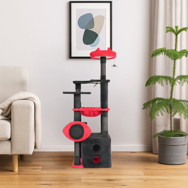 50" Large Gothic Cat Tree With Platform