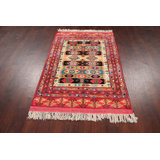 One-of-a-Kind 3'5" X 5'2" New Age Wool Area Rug in Multicolor