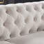 Canapé Chesterfield en tissu beige