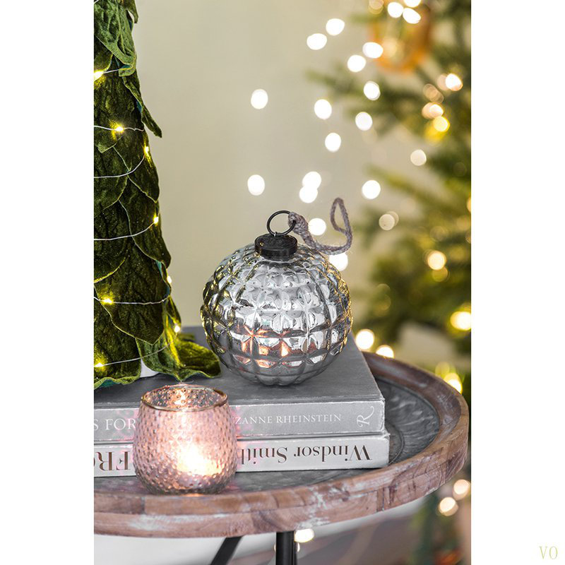 D4,7 po, boules de Noël décoratives, boules de Noël suspendues en verre pour décorations de fêtes, ensemble de 4
