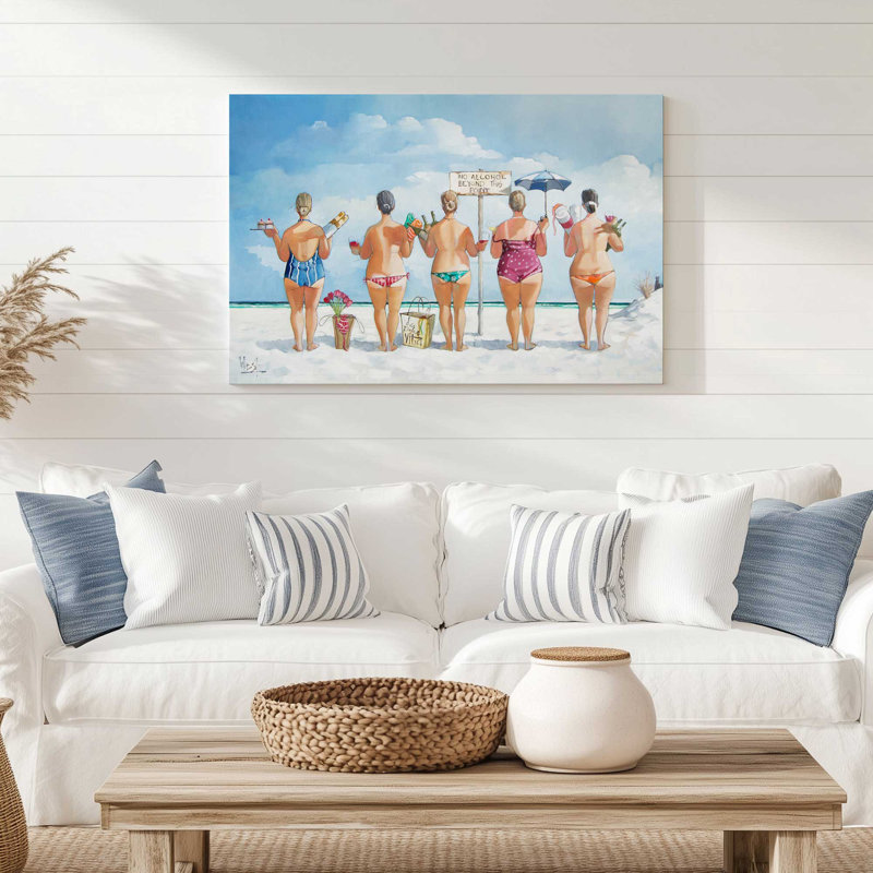 La Dolce Vita - Beach Friends, H 12,75 po x l 18,75 po, Toile tendue, Ne s’applique pas