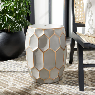 Unver Ceramic Accent Stool