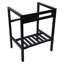 Lavabo console de salle de bain en céramique 24 "x 18" avec trop-plein et pieds noirs, teinture hygiénique, faible absorption d'eau, fixation murale pour un évier blanc peu encombrant, trop-plein, construction, facile